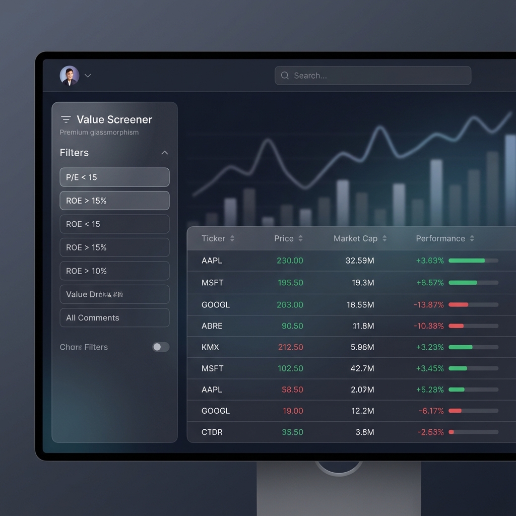 Giao diện Value Screener